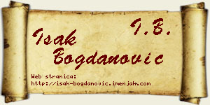 Isak Bogdanović vizit kartica